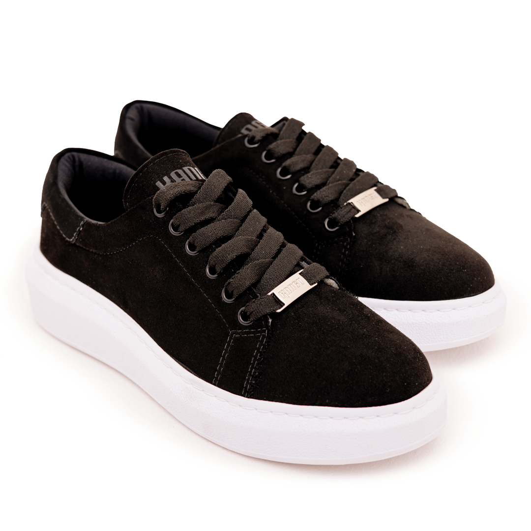 TENIS KANGU SNEAKER RESORT SUED PREMIUM PRETO SOLA BRANCA 