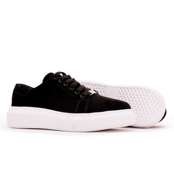 TENIS KANGU SNEAKER RESORT SUED PREMIUM PRETO SOLA BRANCA 