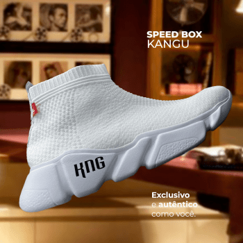 TENIS MEIA KANGU SPEEDBOX BRANCO