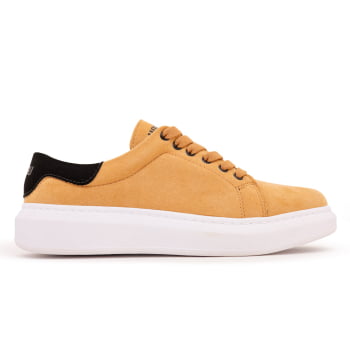 TENIS KANGU SNEAKER RESORT SUEDE PREMIUM PALHA SOLA BRANCA